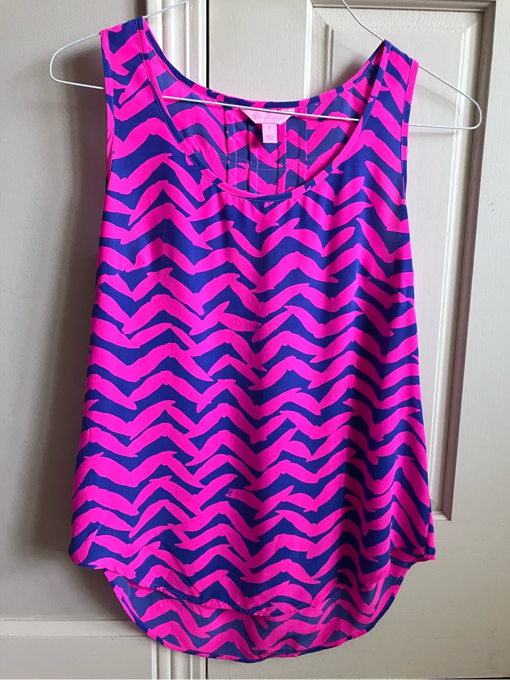 Lilly Pulitzer Pink and Purple Zigzag Sleeveless Tank